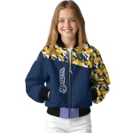 customized milwaukee brewers camouflage print navy blue bomber jacket best selling