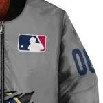 customized milwaukee brewers claw rend grey bomber jacket best selling