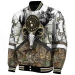 customized milwaukee brewers deer skull camouflage white varsity jacket best selling