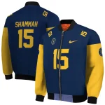 customized milwaukee brewers team patch navy blue bomber jacket best selling