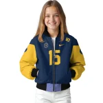 customized milwaukee brewers team patch navy blue bomber jacket best selling