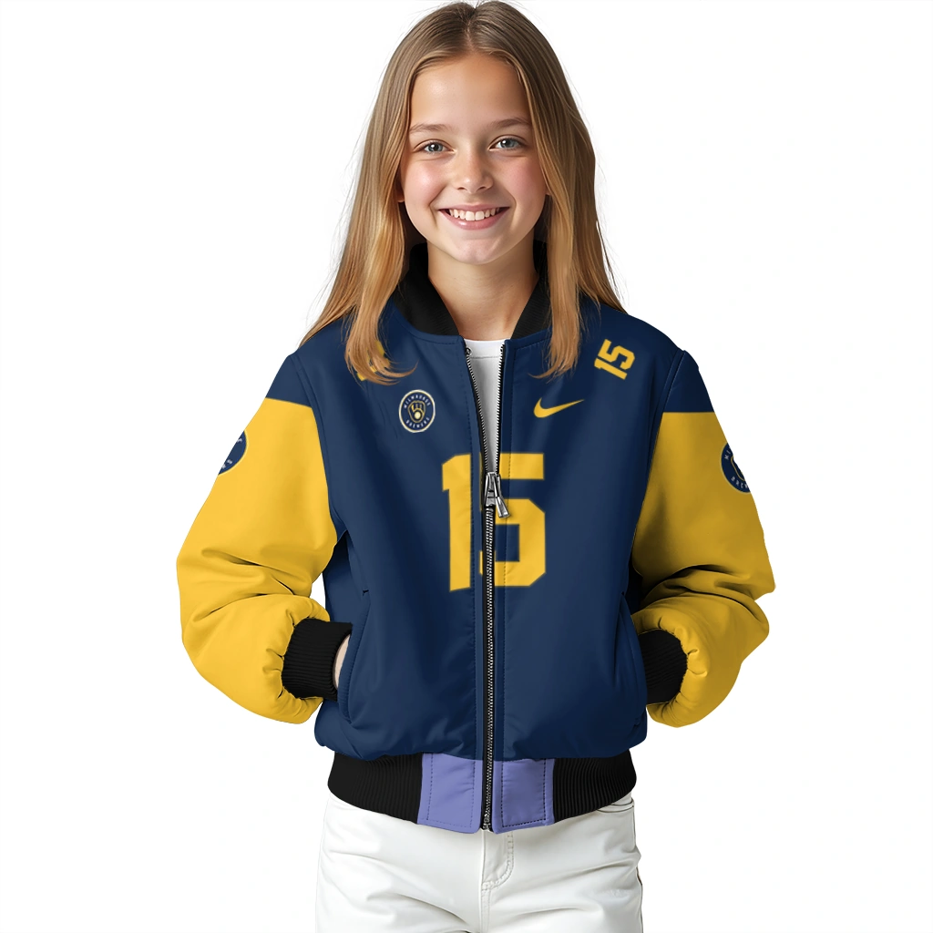 customized milwaukee brewers team patch navy blue bomber jacket top rated customized milwaukee brewers team patch navy blue bomber jacket top rated
