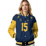 customized milwaukee brewers team patch navy blue varsity jacket best selling