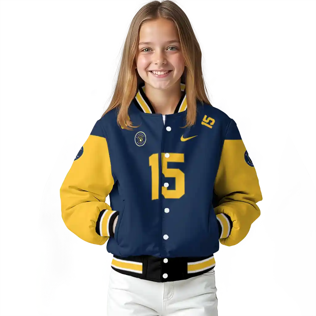 customized milwaukee brewers team patch navy blue varsity jacket top rated customized milwaukee brewers team patch navy blue varsity jacket top rated