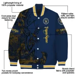 customized milwaukee brewers tribal deer art navy blue varsity jacket best selling