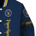 customized milwaukee brewers tribal deer art navy blue varsity jacket best selling
