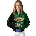 customized milwaukee bucks adorable yoda green black bomber jacket best selling