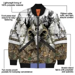 customized milwaukee bucks deer skull camouflage white bomber jacket best selling