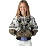 customized milwaukee bucks deer skull camouflage white bomber jacket best selling
