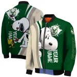 customized milwaukee bucks snoopy head green bomber jacket best selling