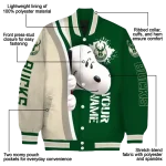 customized milwaukee bucks snoopy head green varsity jacket best selling