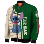 customized milwaukee bucks stitch laughing green bomber jacket best selling