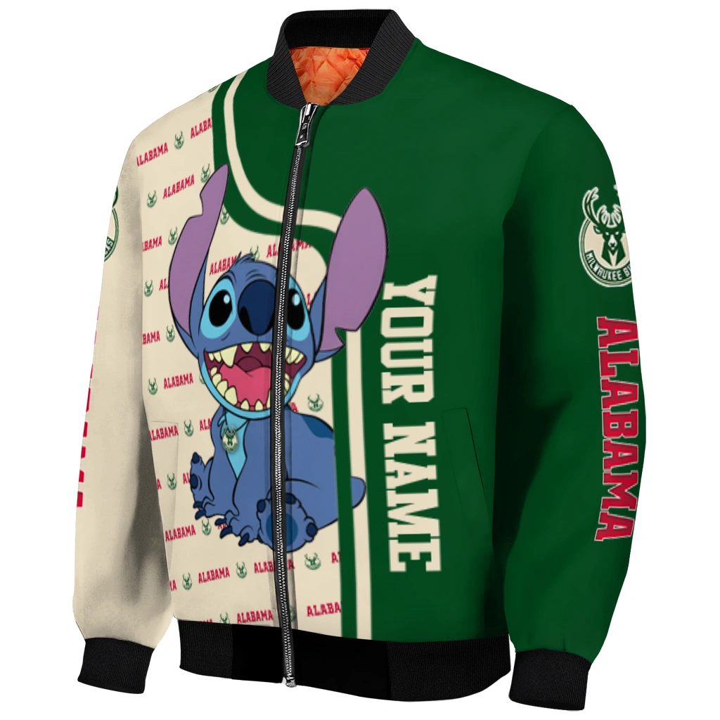 customized milwaukee bucks stitch laughing green bomber jacket fashion forward customized milwaukee bucks stitch laughing green bomber jacket fashion forward