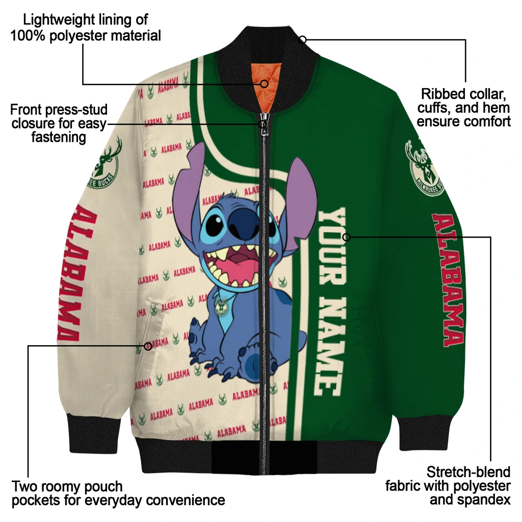 customized milwaukee bucks stitch laughing green bomber jacket new arrival customized milwaukee bucks stitch laughing green bomber jacket new arrival