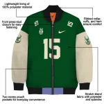 customized milwaukee bucks team patch green bomber jacket best selling