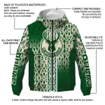 customized milwaukee bucks tribal swirls green windbreaker jacket best selling