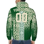 customized milwaukee bucks tribal swirls green windbreaker jacket best selling
