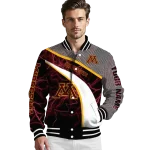 customized minnesota golden gophers electric flash maroon varsity jacket best selling