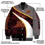 customized minnesota golden gophers electric flash maroon varsity jacket best selling