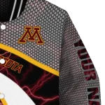 customized minnesota golden gophers electric flash maroon varsity jacket best selling