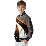 customized minnesota golden gophers electric flash maroon varsity jacket best selling