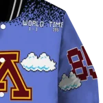 customized minnesota golden gophers mario blocks blue black varsity jacket best selling