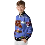customized minnesota golden gophers mario blocks blue black varsity jacket best selling
