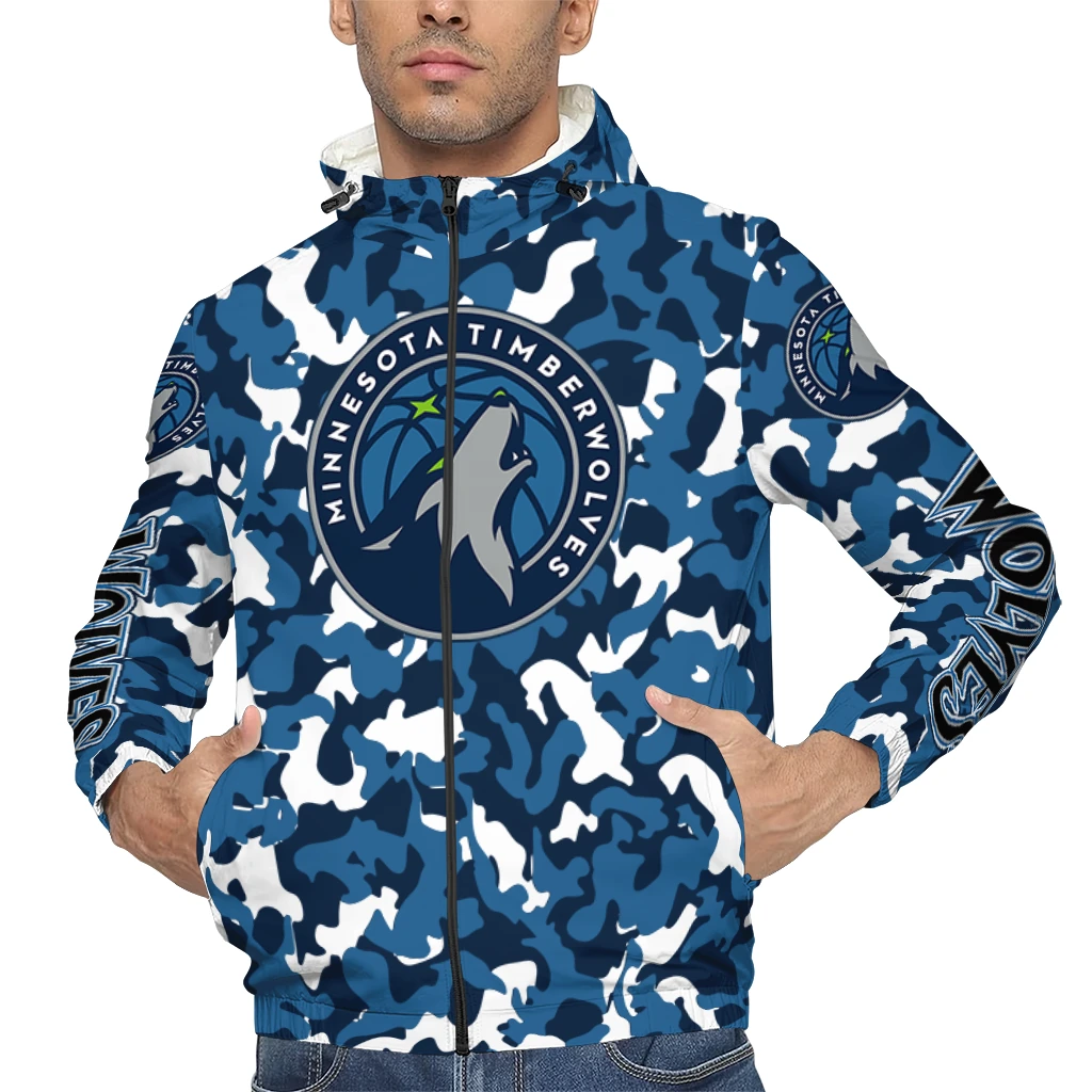 customized minnesota timberwolves camouflage mashup midnight blue windbreaker jacket top rated customized minnesota timberwolves camouflage mashup midnight blue windbreaker jacket top rated