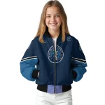 customized minnesota timberwolves chevron style midnight blue bomber jacket best selling