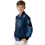 customized minnesota timberwolves chevron style midnight blue bomber jacket best selling