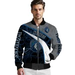 customized minnesota timberwolves electric flash midnight blue bomber jacket best selling