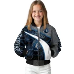 customized minnesota timberwolves electric flash midnight blue bomber jacket best selling