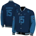 customized minnesota timberwolves team patch midnight blue varsity jacket best selling
