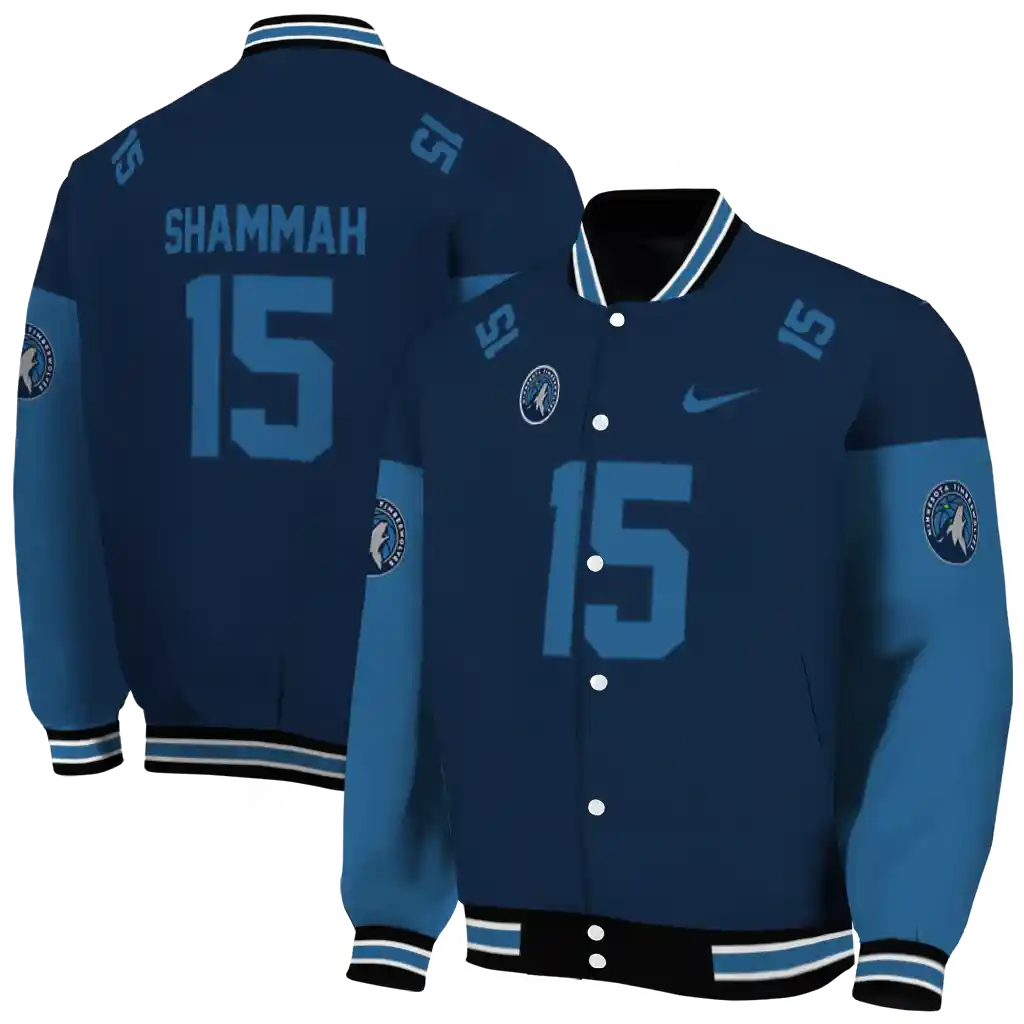 customized minnesota timberwolves team patch midnight blue varsity jacket fashion forward customized minnesota timberwolves team patch midnight blue varsity jacket fashion forward