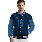 customized minnesota timberwolves team patch midnight blue varsity jacket best selling