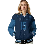 customized minnesota timberwolves team patch midnight blue varsity jacket best selling