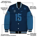 customized minnesota timberwolves team patch midnight blue varsity jacket best selling