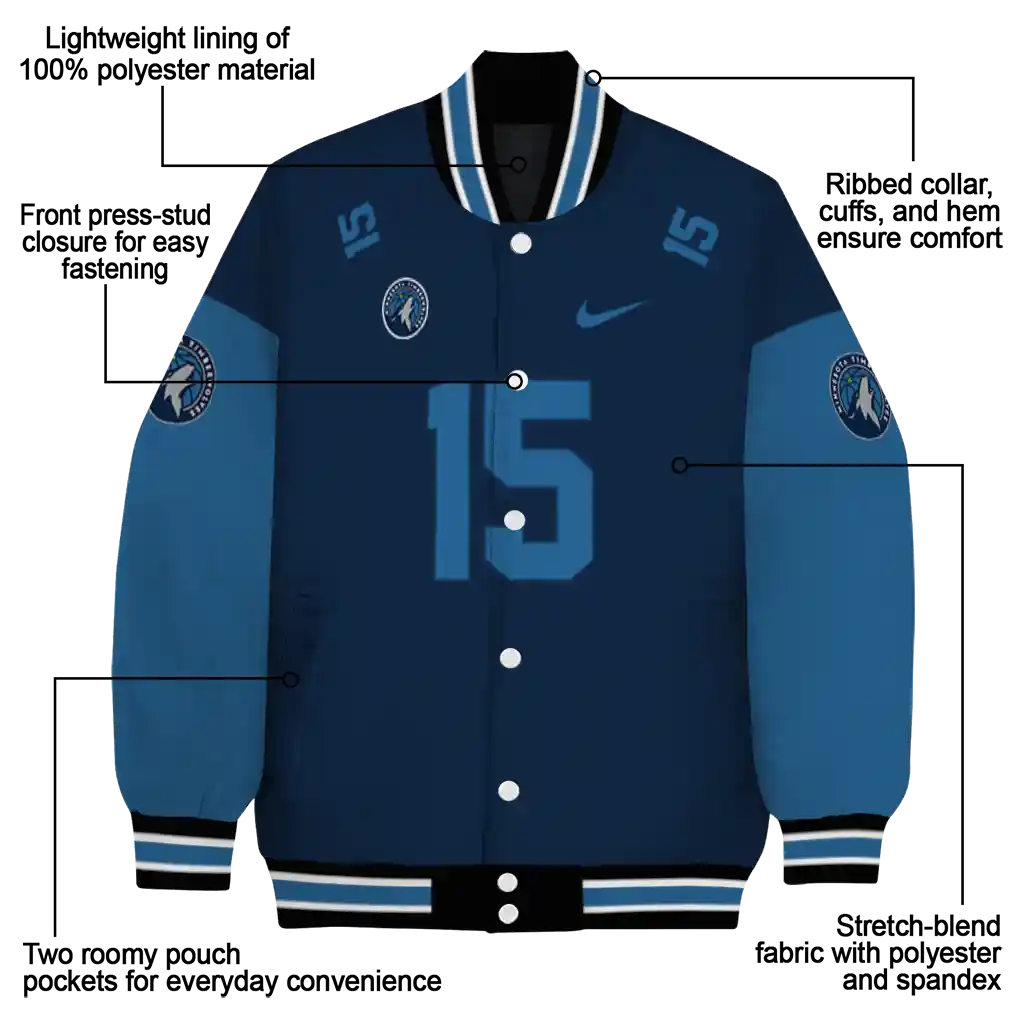 customized minnesota timberwolves team patch midnight blue varsity jacket new arrival customized minnesota timberwolves team patch midnight blue varsity jacket new arrival