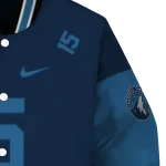 customized minnesota timberwolves team patch midnight blue varsity jacket best selling