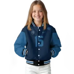 customized minnesota timberwolves team patch midnight blue varsity jacket best selling