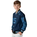 customized minnesota timberwolves team patch midnight blue varsity jacket best selling