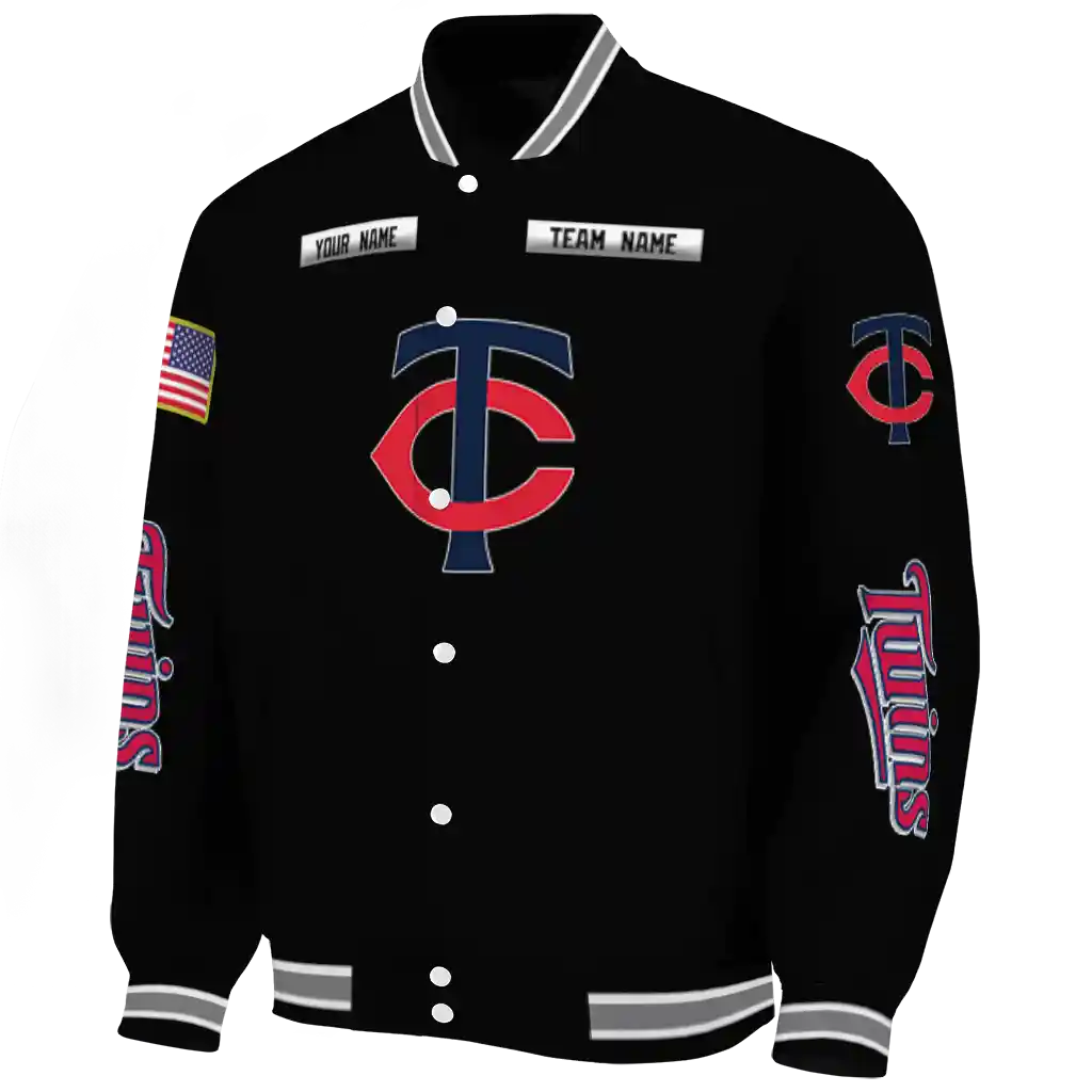 customized minnesota twins american flag skull black varsity jacket best selling customized minnesota twins american flag skull black varsity jacket best selling