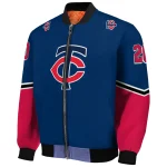 customized minnesota twins chevron style navy bomber jacket best selling