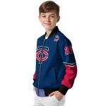 customized minnesota twins chevron style navy bomber jacket best selling