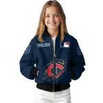 customized minnesota twins claw gash navy bomber jacket best selling