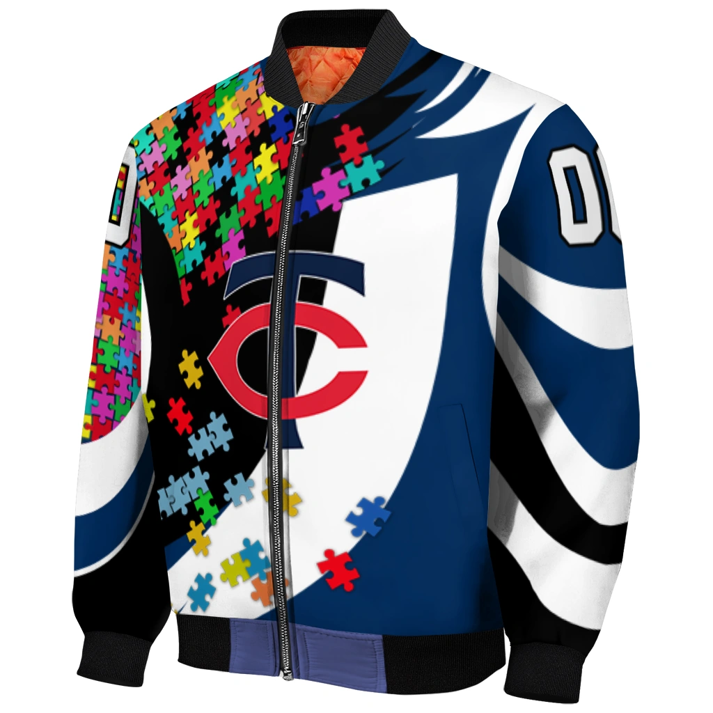 customized minnesota twins stars and stripes slashes navy bomber jacket fashion forward customized minnesota twins stars and stripes slashes navy bomber jacket fashion forward