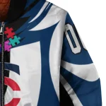 customized minnesota twins stars and stripes slashes navy bomber jacket best selling
