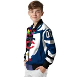 customized minnesota twins stars and stripes slashes navy bomber jacket best selling