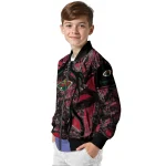 customized minnesota wild antlers motif red black bomber jacket best selling