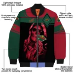 customized minnesota wild reaper hands red black bomber jacket best selling